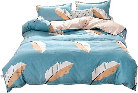 Amazon 布団カバー ダブル 4点セット 布団カバーセット セミダブル シーツカバー 枕カバー 掛け布団カバー ウォッシャブル ひんやり 柔らかな肌触り 寝具カバーセット オンライン通販