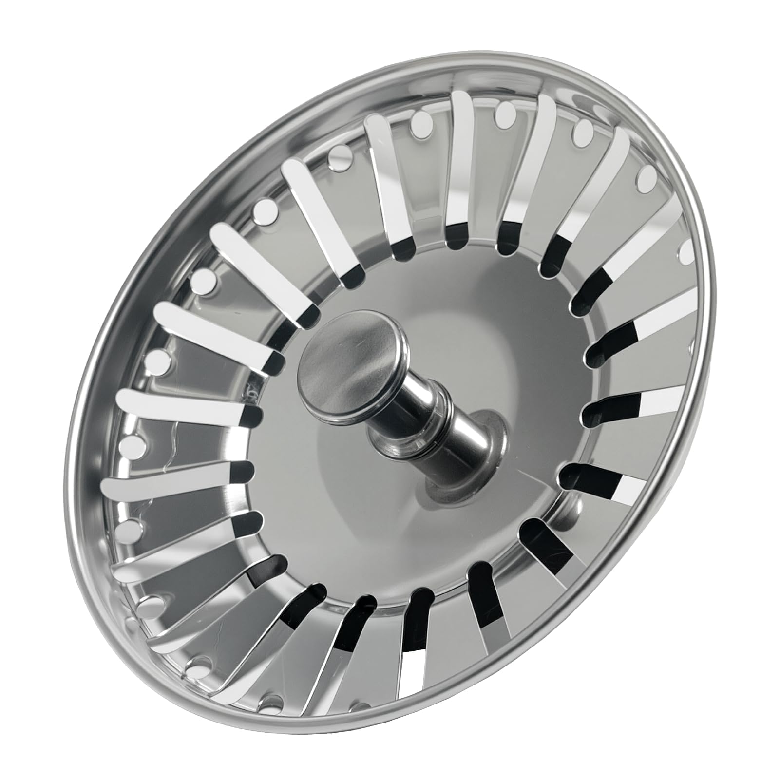 84mm Fregadero de Cocina Tapón de Acero Inoxidable, Colador y Filtro para Desagüe, Tapones de Repuesto para Sumidero, Escurridor de Comida, Rejilla de 84-85mm