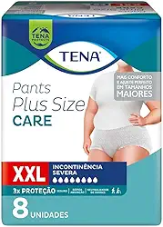 Tena Pants Plus Size Care, Roupa Íntima para Incontinência Urinária, XXL - 8 unidades