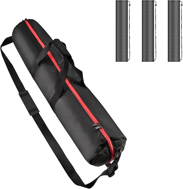 UTEBIT Tripod Bag 65cm Carrying Bag with Nylon Shoulder Strap and Handle Tripod Bag Water Resistant and Tearproof for Light Stand,Tripod,Studio Umbrella,Monolight,LED Light,Flash and Other Accessories