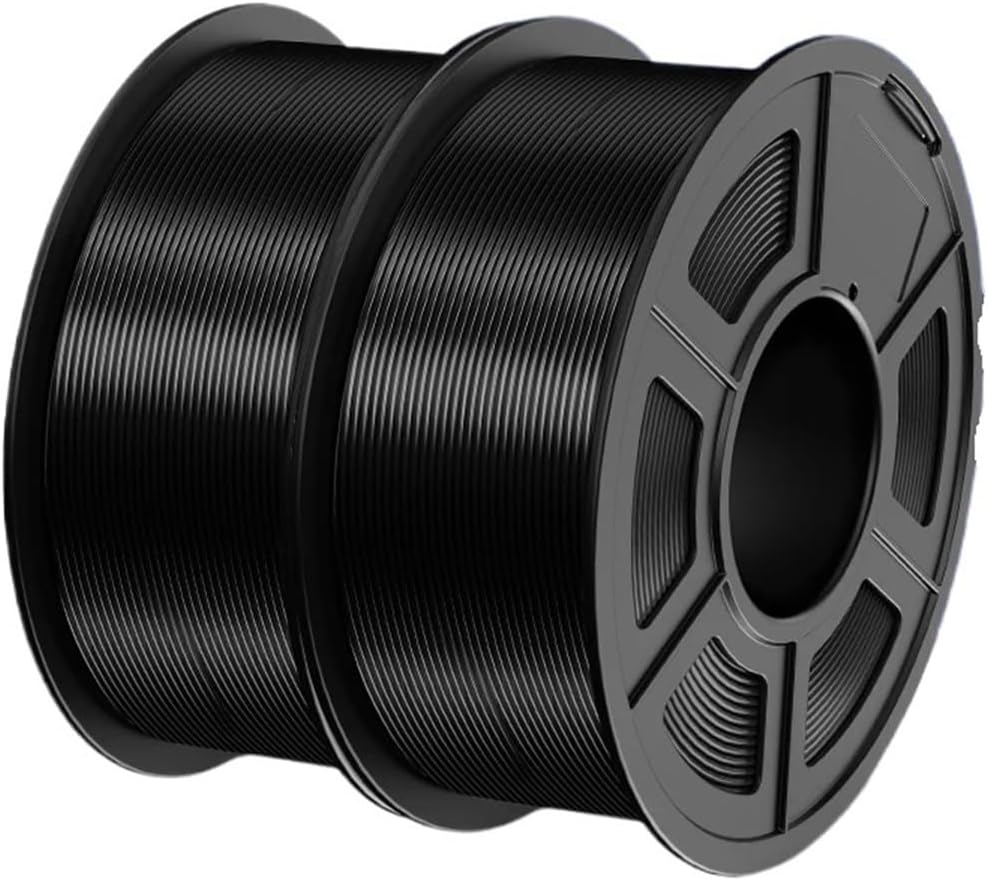 Printer Filament 1.75mm+/-0.02mm 2Rolls Silk 3D Printer Filament Neatly Wound No Bubbles for 3D Printer(SKDC RD-BL-BK-BL)