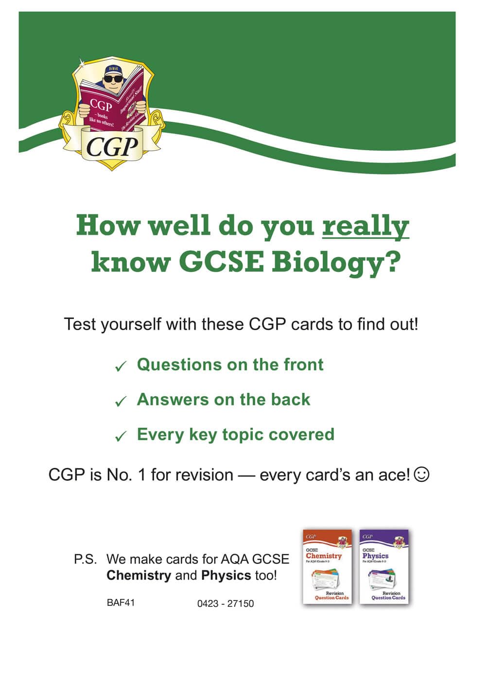 A-Level Biology AQA Revision Question Cards: for the 2025 and 2026 exams (CGP AQA A-Level Biology) 3 61tzCZ5A8eL. SL1415