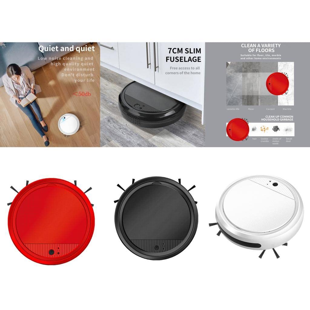 ELBME® 3.7V Smart Robot Vacuum Cleaner Sweeping Robot Machine for Pet Hair Black-image-19