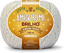 Linha amigurumi - BRILHO - Circulo (8001-Branco)
