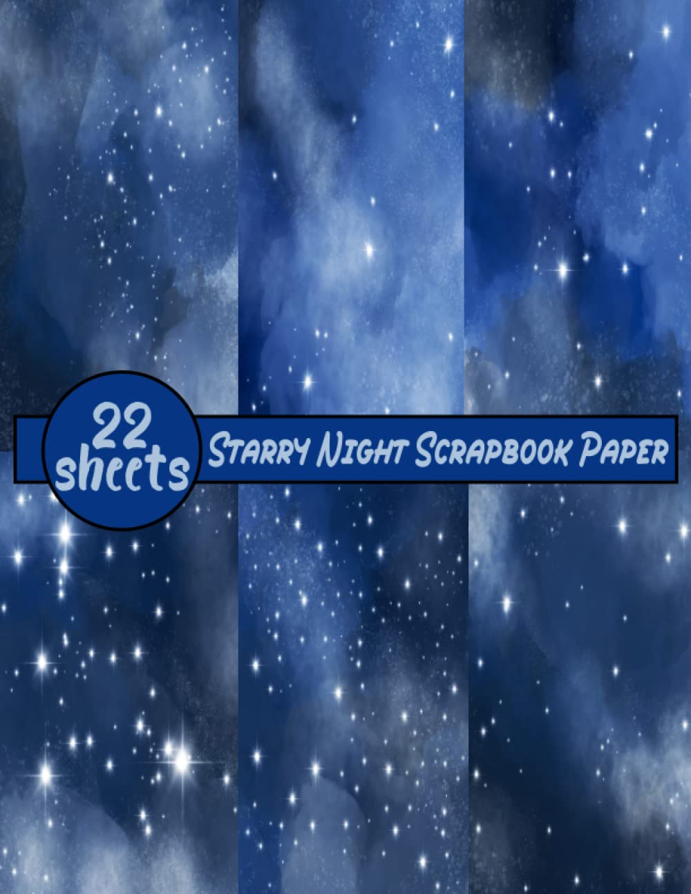 スクラバ　スクウェア　ハガキセット Starry Night Scrapbook Paper: 22 Sheets Night Sky Backround