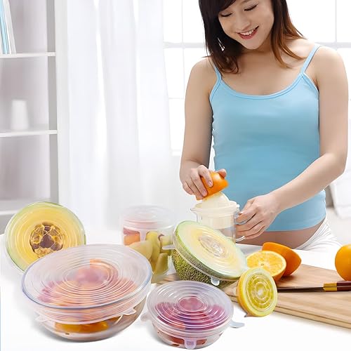 Miniatura 5 de 12 tapas de silicona de diferentes especificaciones, tapas elásticas de silicona, tapas de silicona para almacenamiento de alimentos, cubiertas de