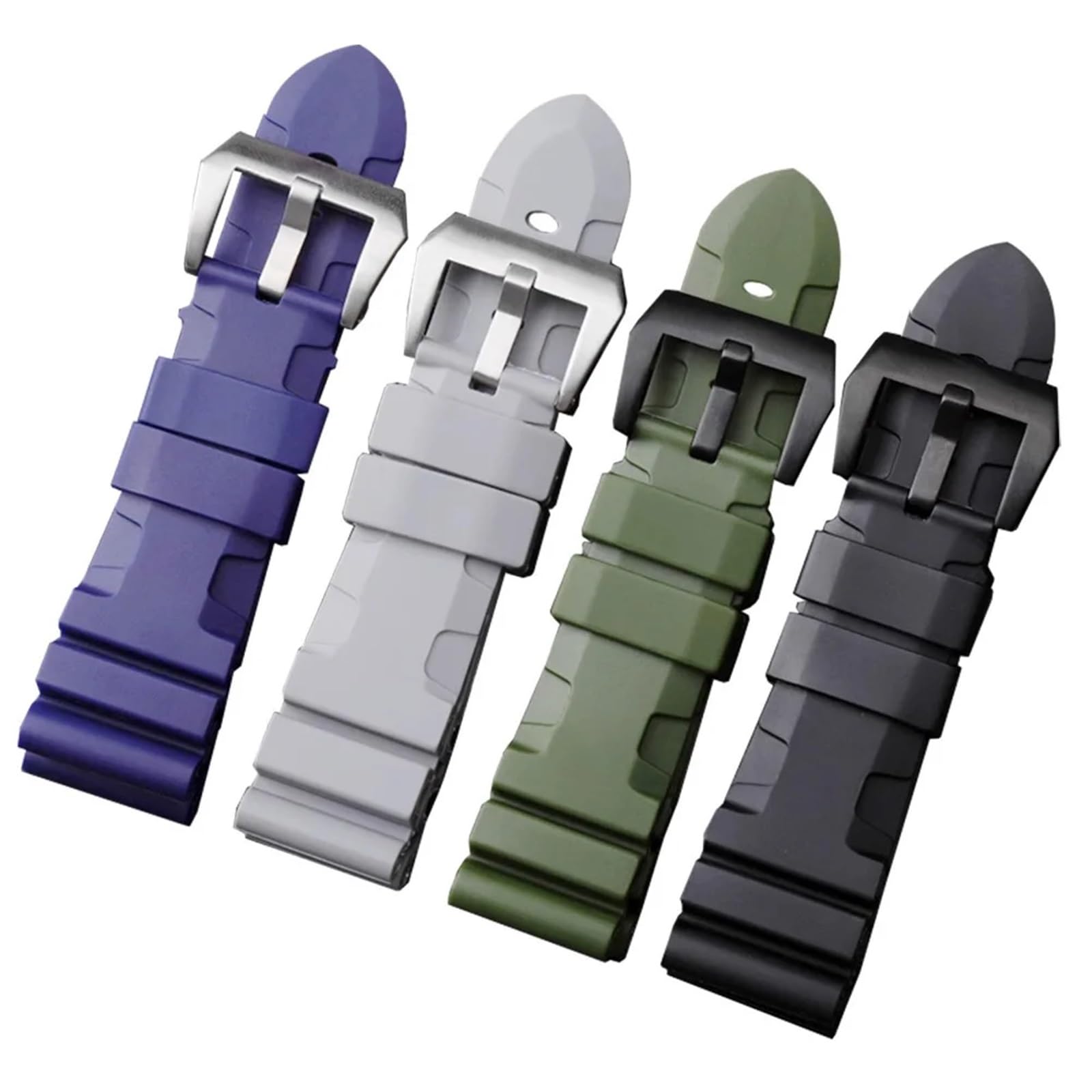 Zamienny silikonowy pasek do zegarka Panerai 24 mm 26 mm gumowa opaska sportowa wodoodporna bransoletka na nadgarstek