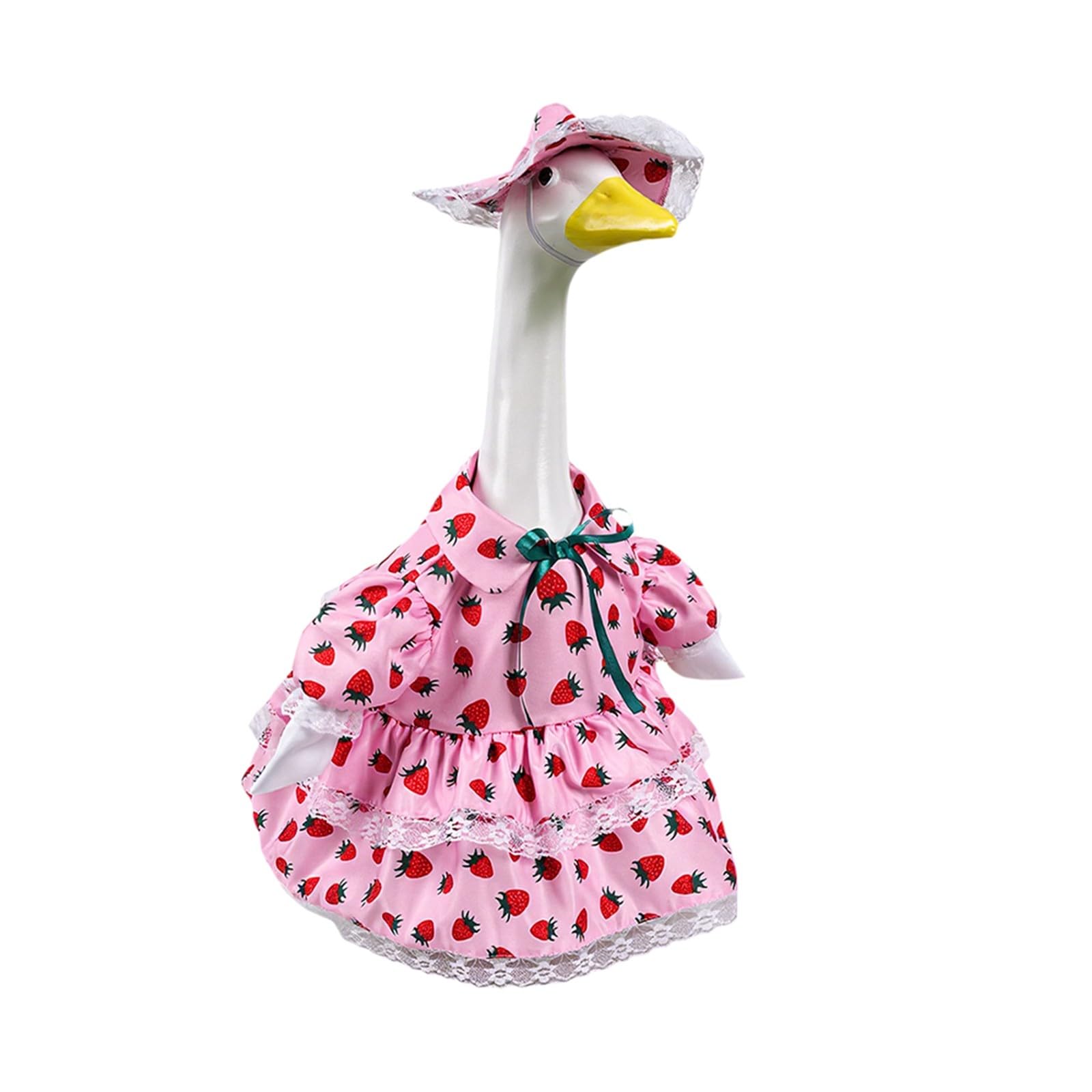 Feizikaw Dog Dressing Gown Porch Goose Decorative Outfit A Cute Goose Costume Suitable For 23 Inch Cement Or Statues Perfect For And Easter Outdoor Garden (D, A)