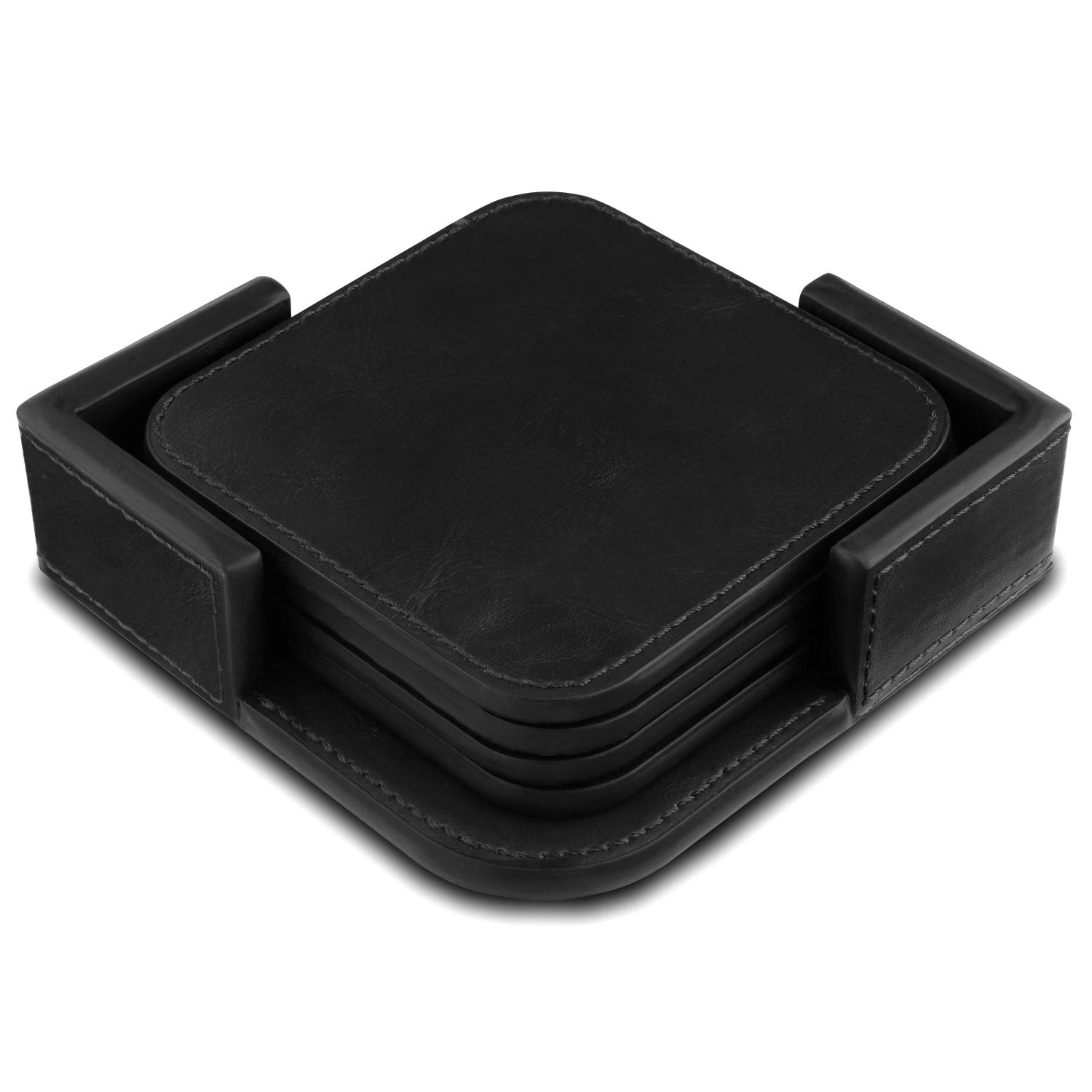 Londo Posavasos de cuero (juego de 4), Superficie antideslizante