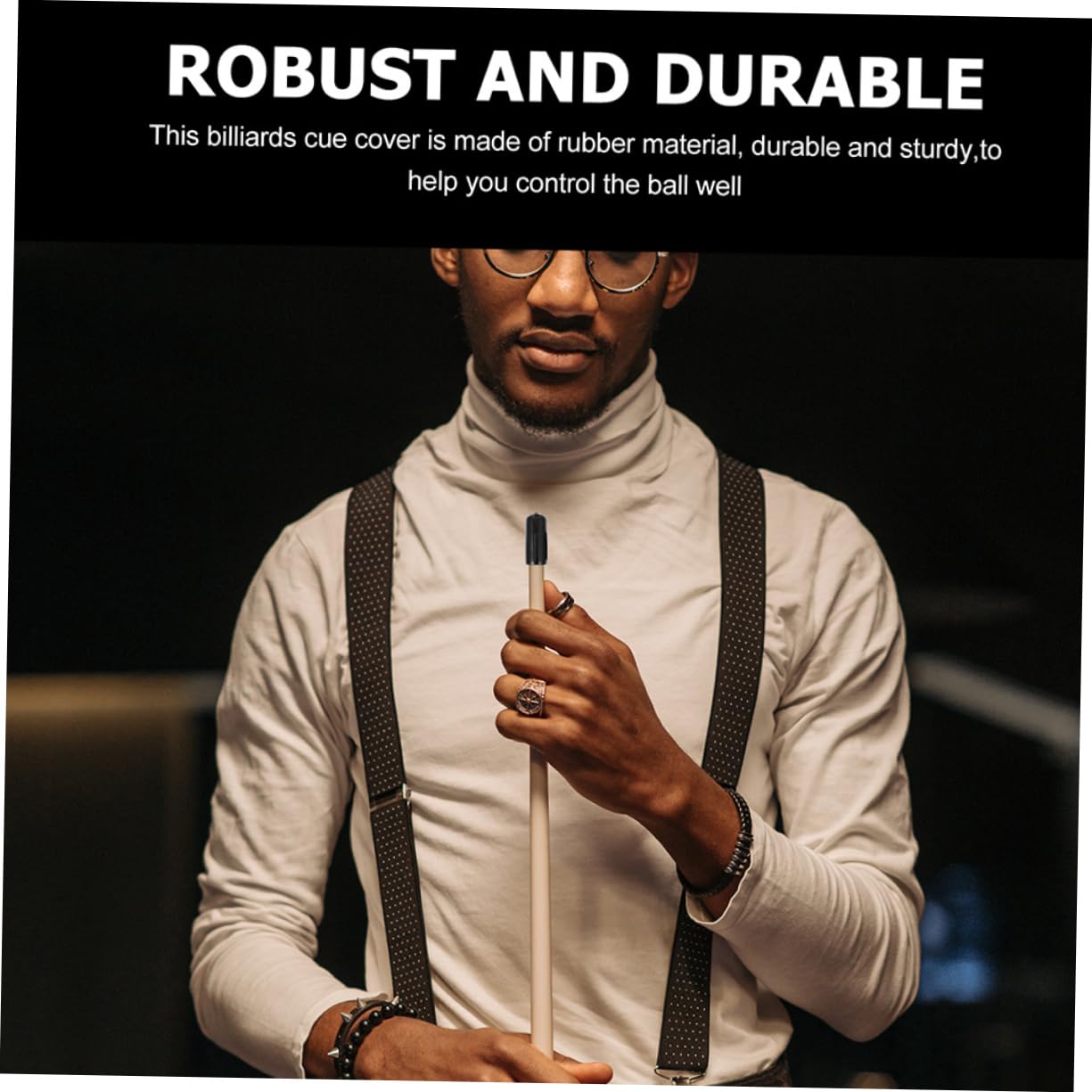 ibasenice Billiards Rod Protective Cover 20pcs Tips Covers Wear-Resistant Rubber