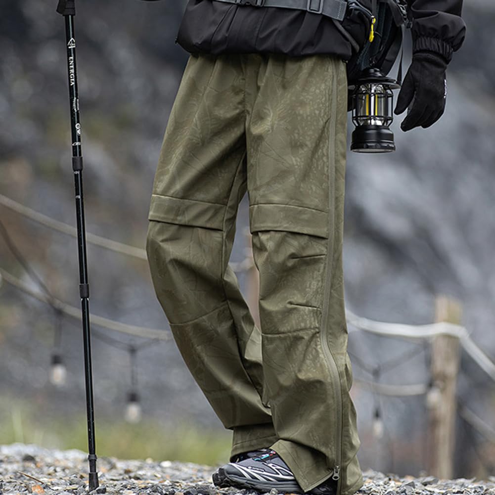 DAIHAN Hombre Cremalleras en Las Rodillas Pantalones Deportivos Cargo Pantalon Convertibles de Secado rápido para Trekking y Trabajo al Aire Libre