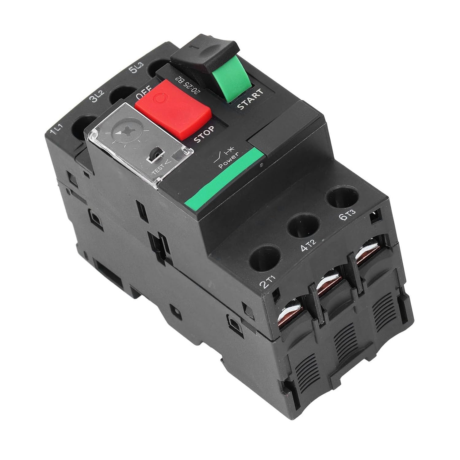 Side view showing the 35mm DIN rail mounting mechanism