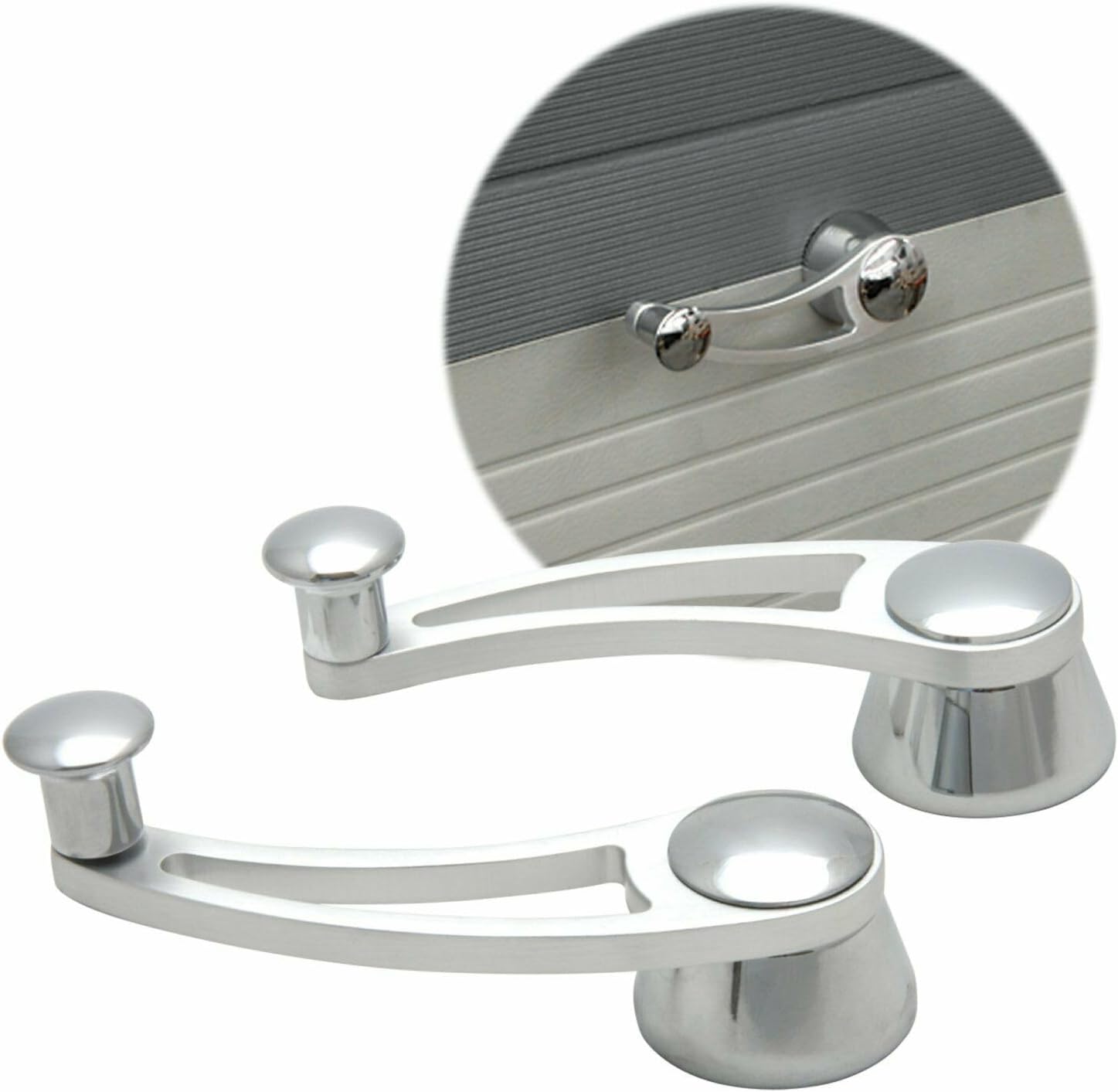 Billet "Open" Door & Window Crank (Pair) Street for Malibu 74,for Suburban 53 58 62 64-65,for C15/C1500 Suburban 69-71 73,for C25/C2500 Suburban 70-71 73-74,for K10 Suburban 72 Muscle