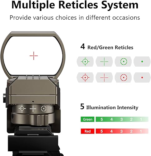 Miniatura 2 de CVLIFE 1X22X33 - Vista de punto rojo y verde con riel de 0.787in