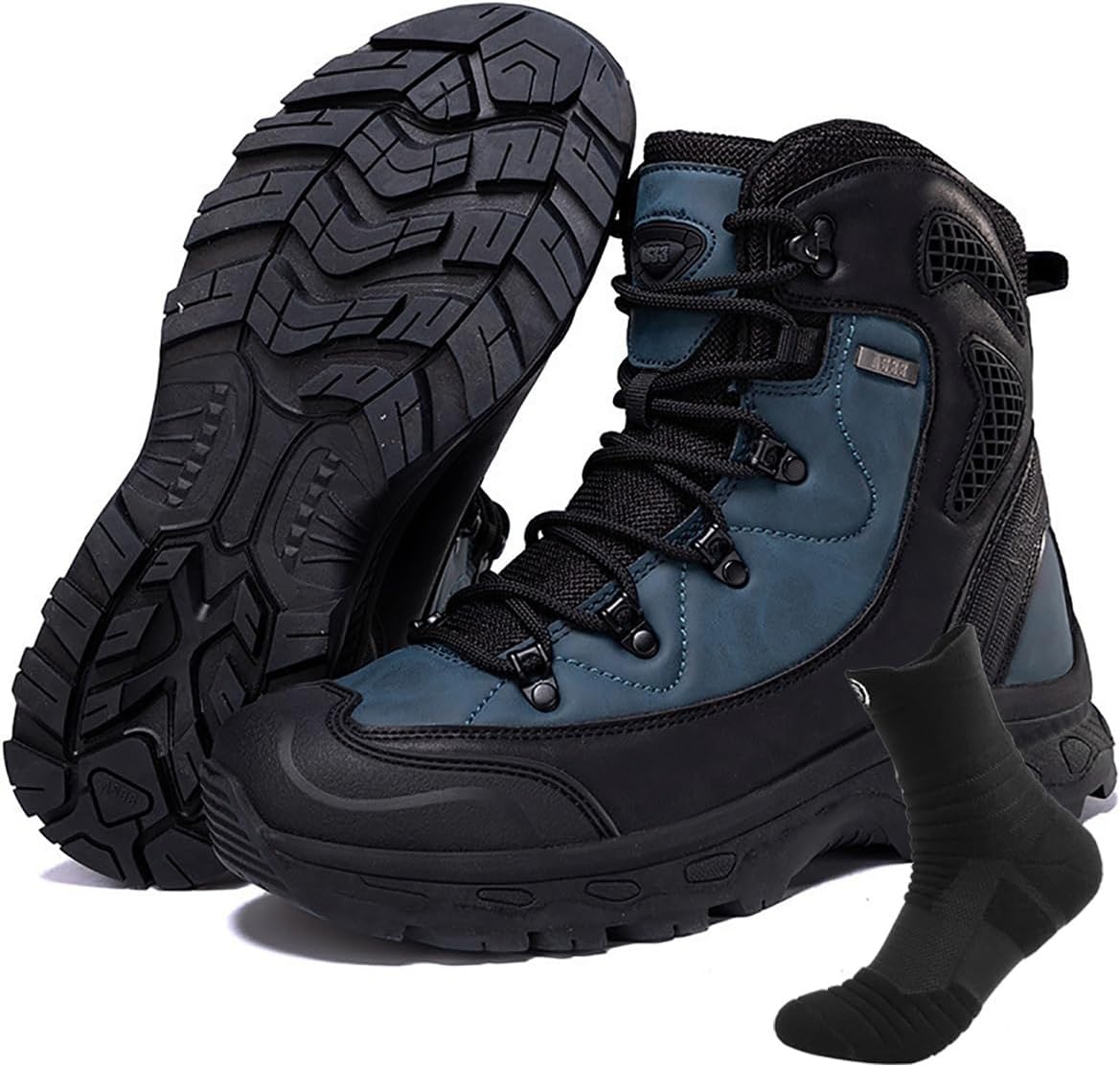 CLSQLXYJZC Military Work Boots for Men, Men's Tactical Army Boots with Sports Socks Lightweight Combat Boots Outdoor Casual Military Boots Hiking Work Combat Boots