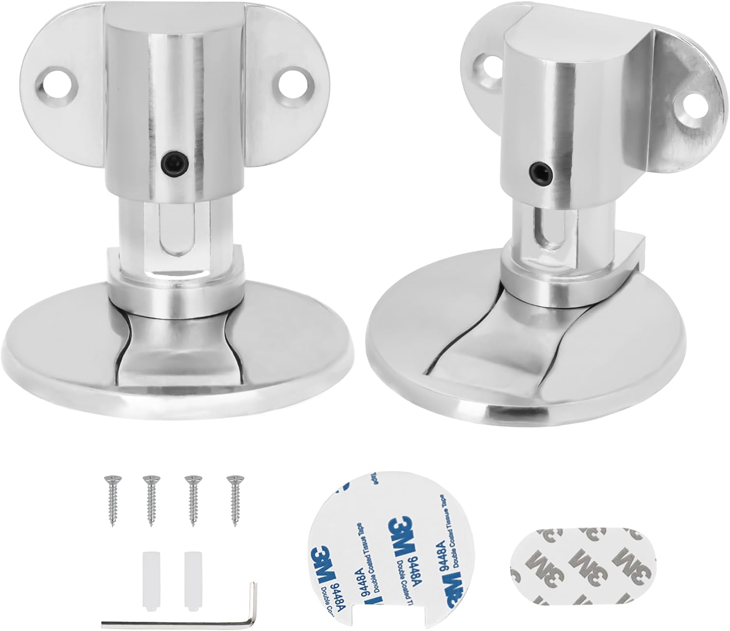 WEWEMUX 2 Packs Door Stop,Adjustable Door Stopper