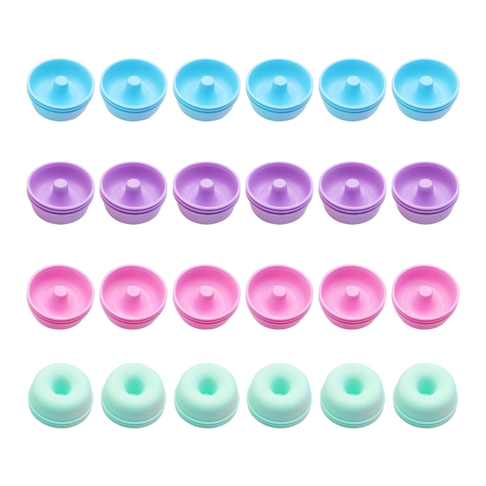 Jazuaiao 24PCS Silicone Baking Cups Doughnuts Molds for Oven Safe Cake Making Dishwasher Friendly Bakewares Baking Cups
