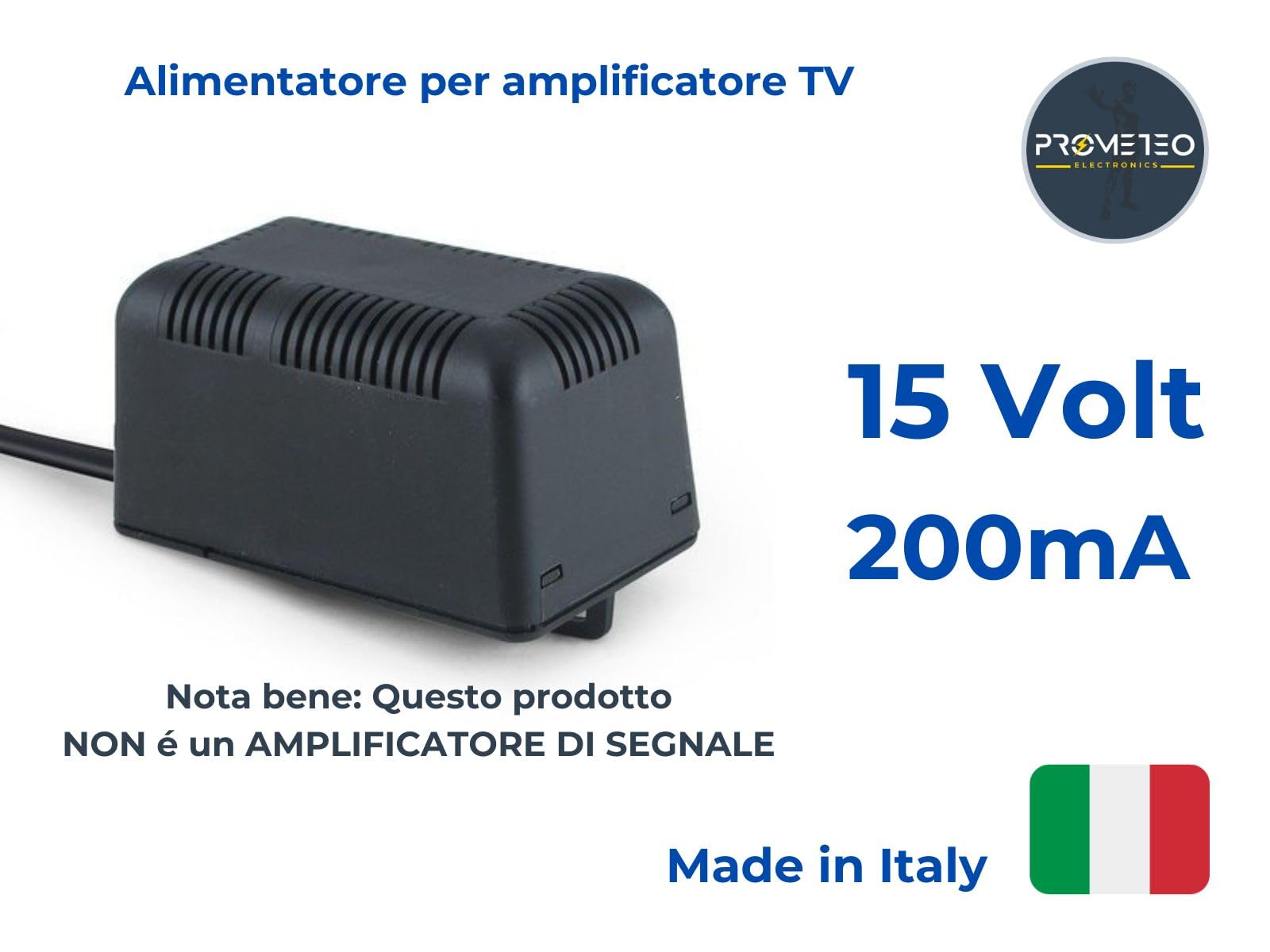 Alimentatore 12V 200mA Per Amplificatore Antenna - Con Connettori F, Retro TV - Foto 5