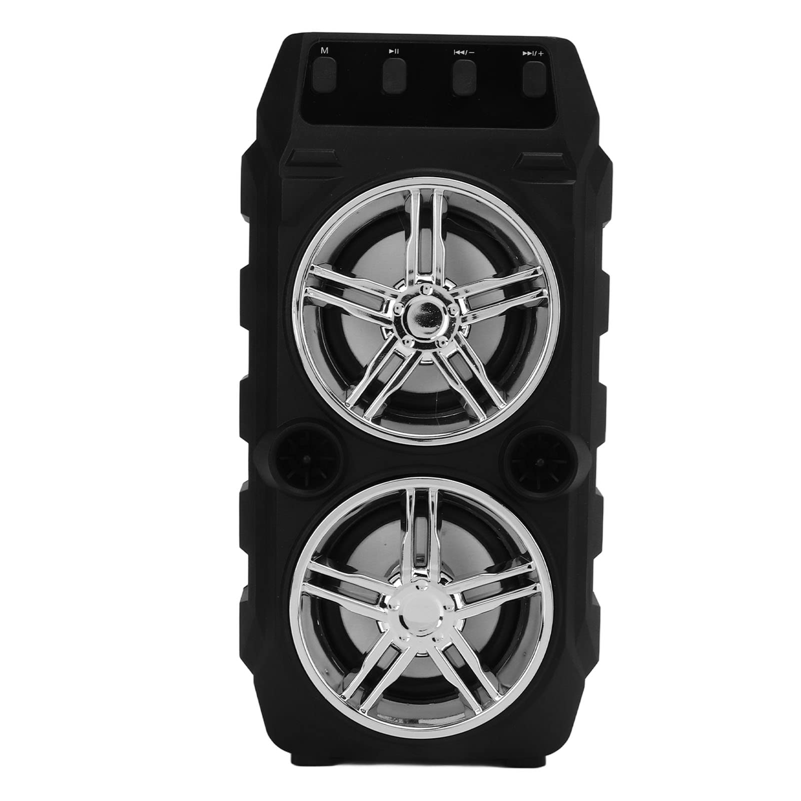 Altoparlante Bluetooth portatile esterno con doppio subwoofer ad alto volume U Disk Scheda di memoria per campeggio grigio argento