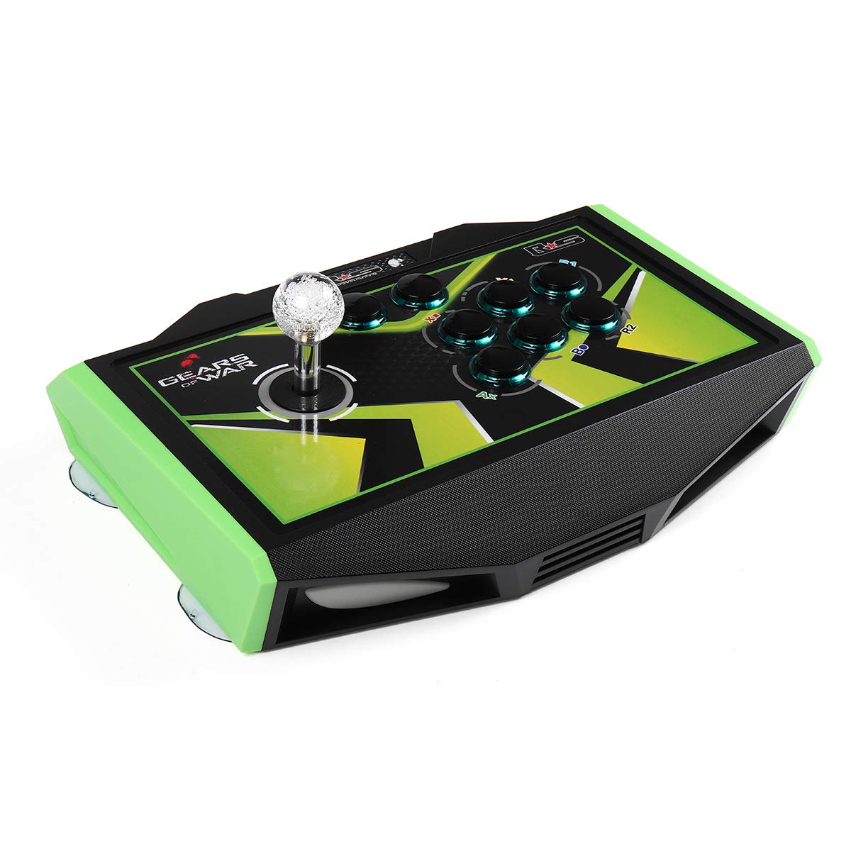 RS USB Led Juego De Cable Arcade Joystick Fighting Stick Inget Fördröjning Gamepad Controlador De Arcade För Pc Videojuego - Black & Green