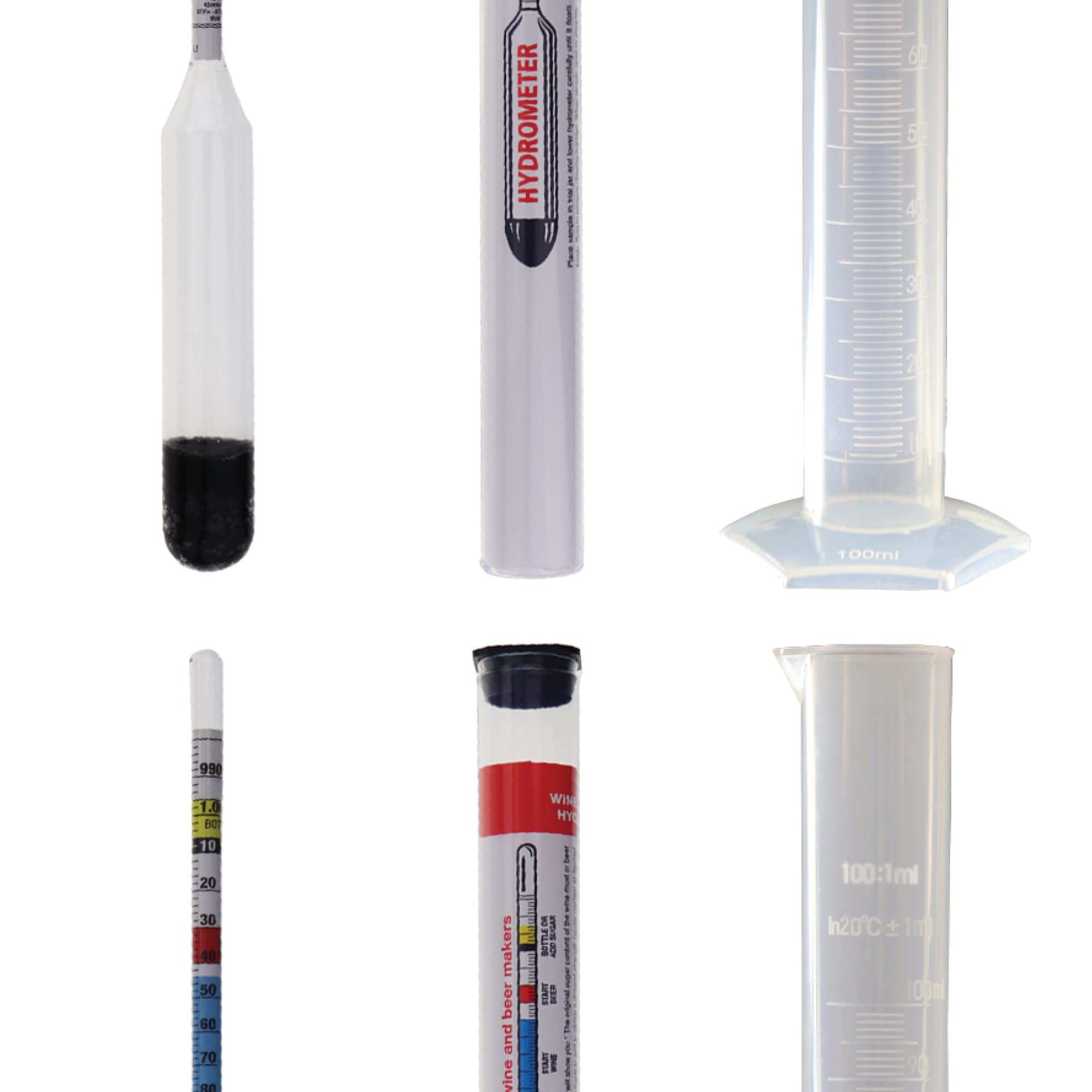 Buy Home Brew Hydrometer with Included 100 Millimeter Trial Sampling