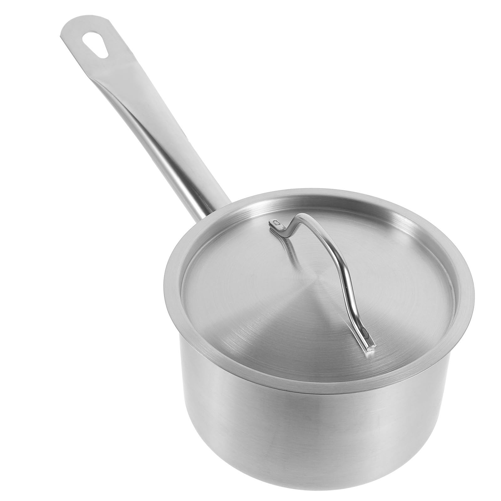 Casserole à soupe en acier inoxydable VALICLUD avec couvercle argenté pour cuisine