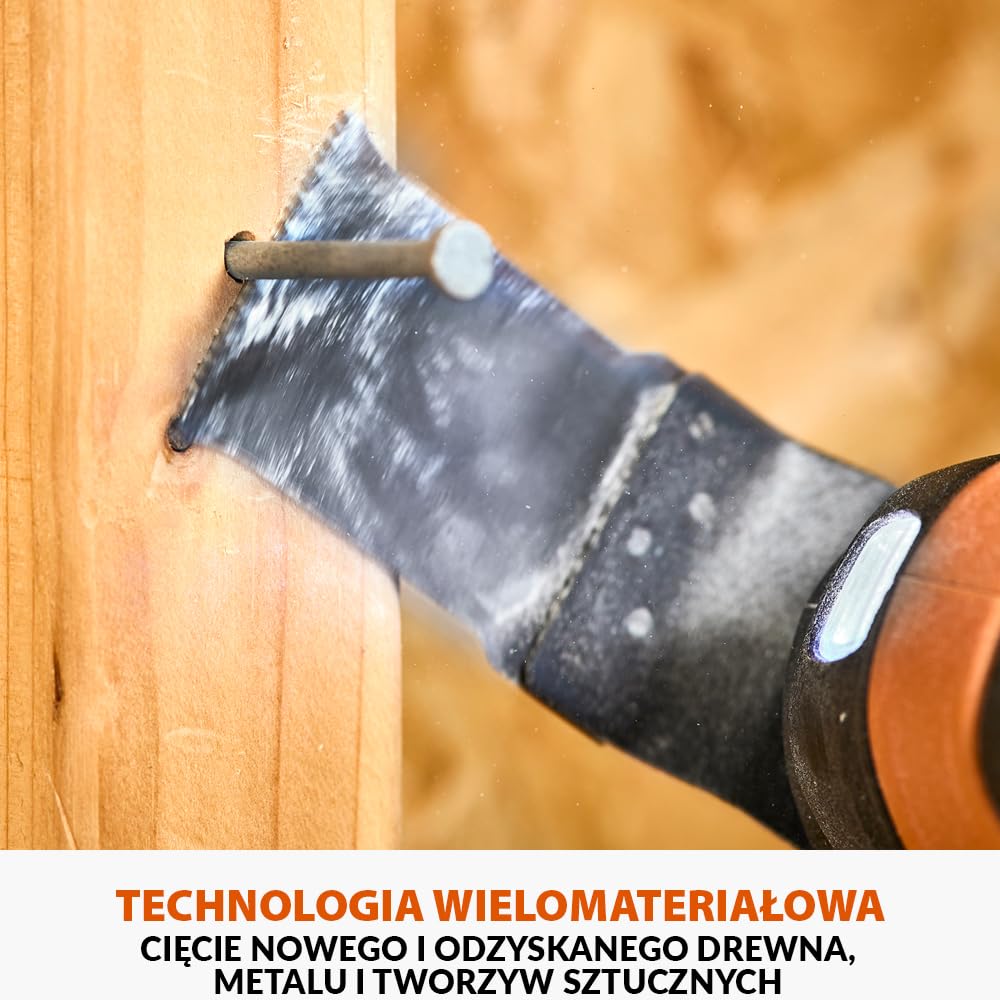 Evolution Power Tools R18MLT-Li Akumulatorowe narzędzie wielofunkcyjne 18 V uniwersalne i wielomateriałowe do cięcia, kształtowania, skrobania i szlifowania, akumulator nie wchodzi w skład zestawu