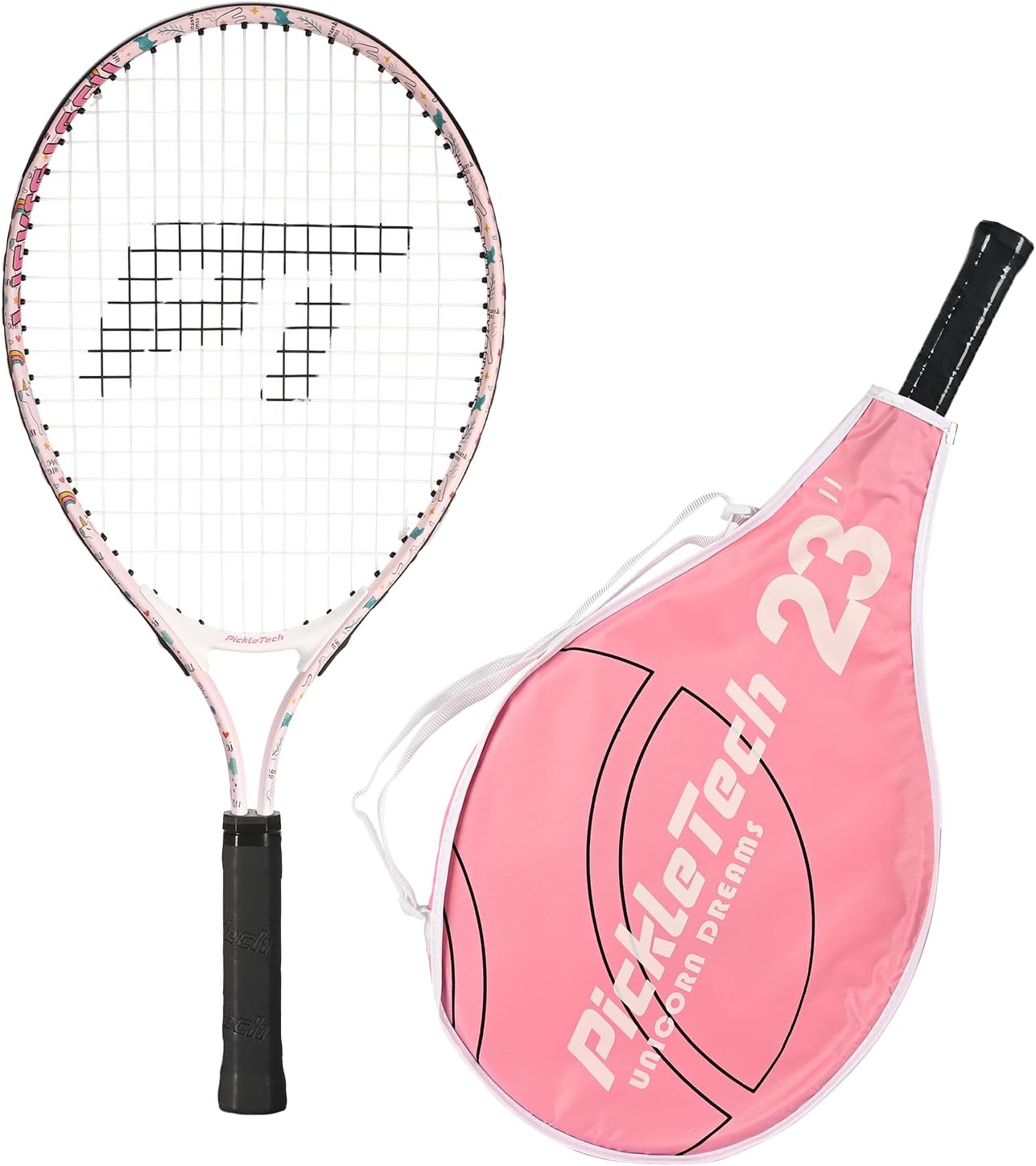 PICKLETECH Kids Tennis Racket for Junior Toddlers Starter Kit 17-25" Tennis Racquet for Girls and Boys with Carry Bag, Lightweight for Beginners