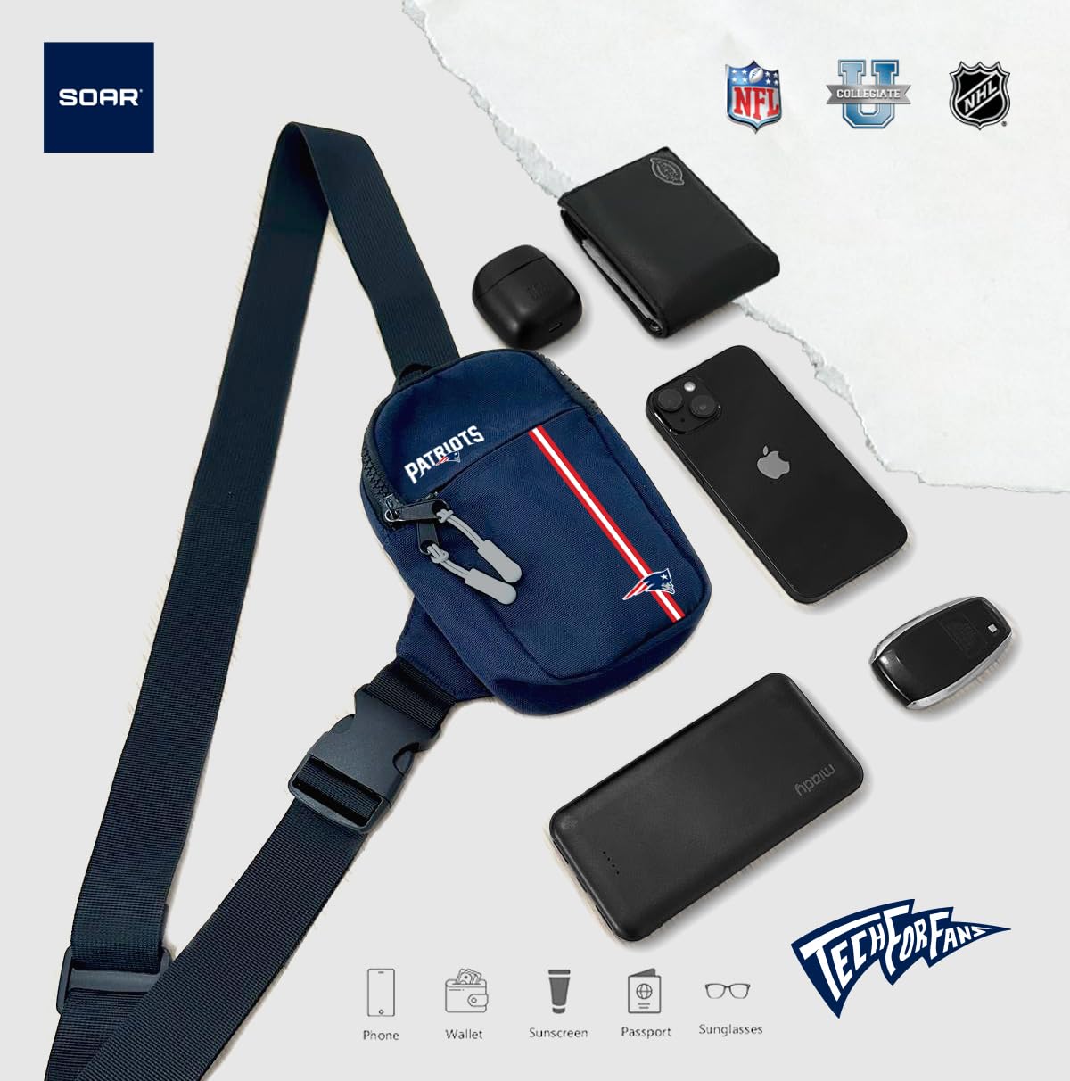 SOAR Unisex Tech Bag NFL Umhängetasche