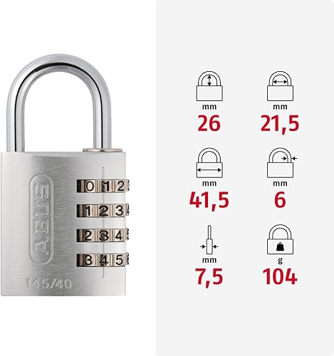 Miniatura 4 de Candado Combinación Aluminio 1.575 in Verde