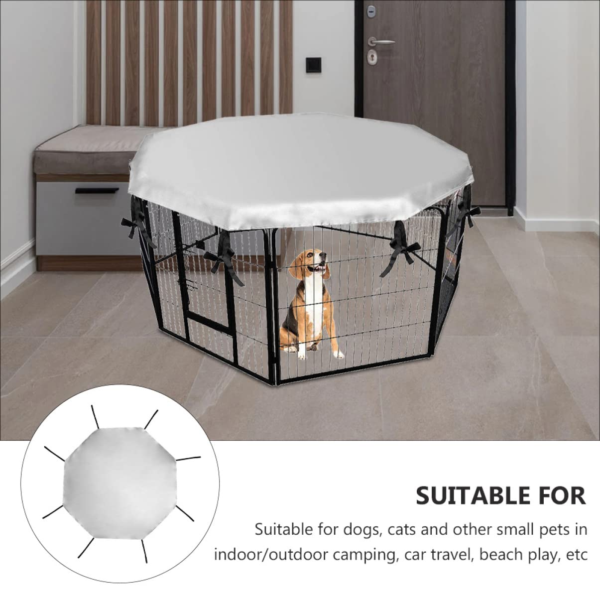 VICASKY Waterproof Cover Light Shield Sunshade Rainproof for Cat Dog Cage 174cm Diameter Easy to Set Down