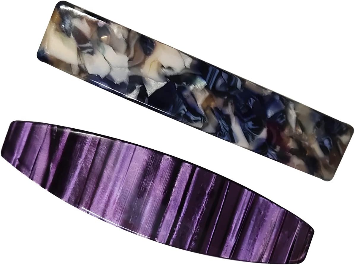 NAT Hair Back Pin/ Back Clip for Women and Girls (2 Pcs, Multicolor)