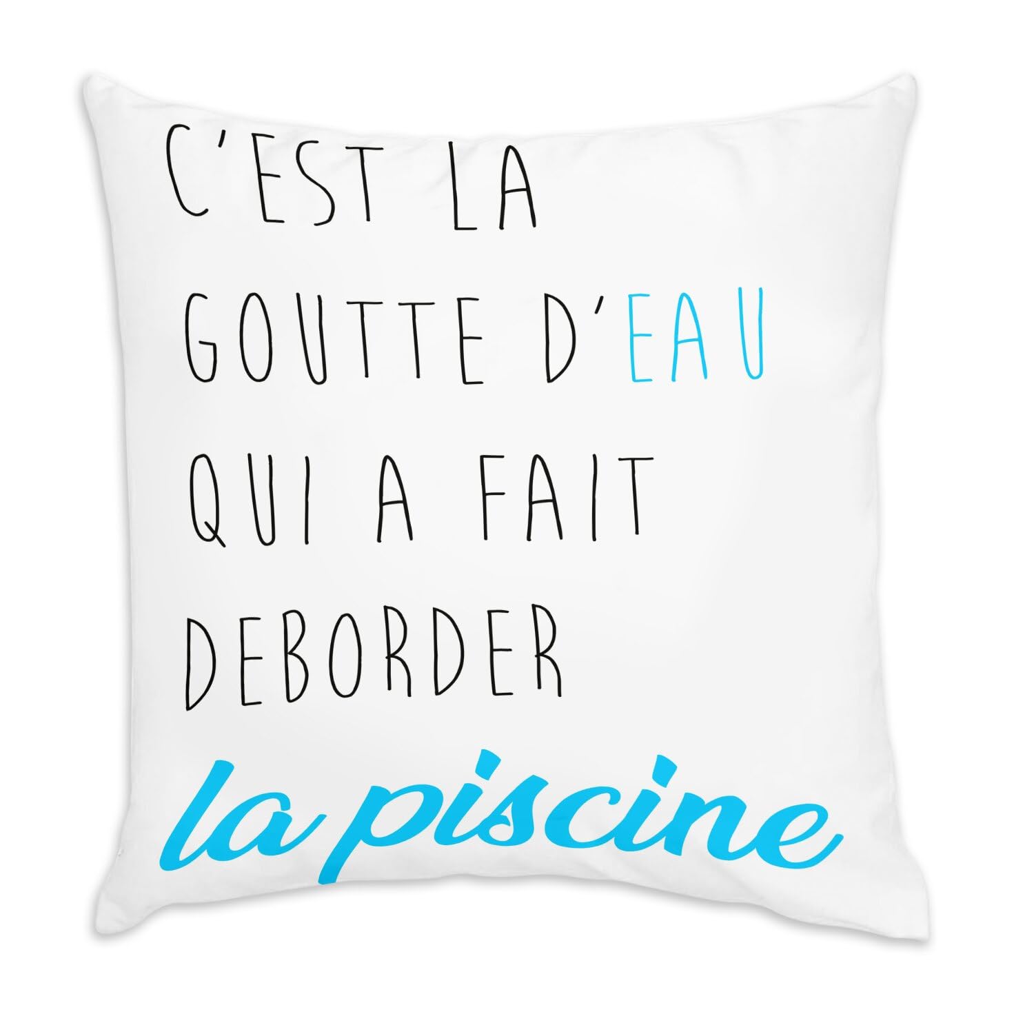Coussin en velours blanc haute qualité 40x40 cm déhoussable