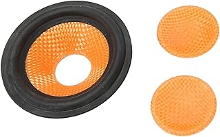 Paper Speaker Cone Subwoofer Cones Drum Paper, 0.8 Inches Inner Diameter 3 Inches Outside Diameter with Rubber Surround, Paper Cone Foam Surround Woofer for 3in Speaker