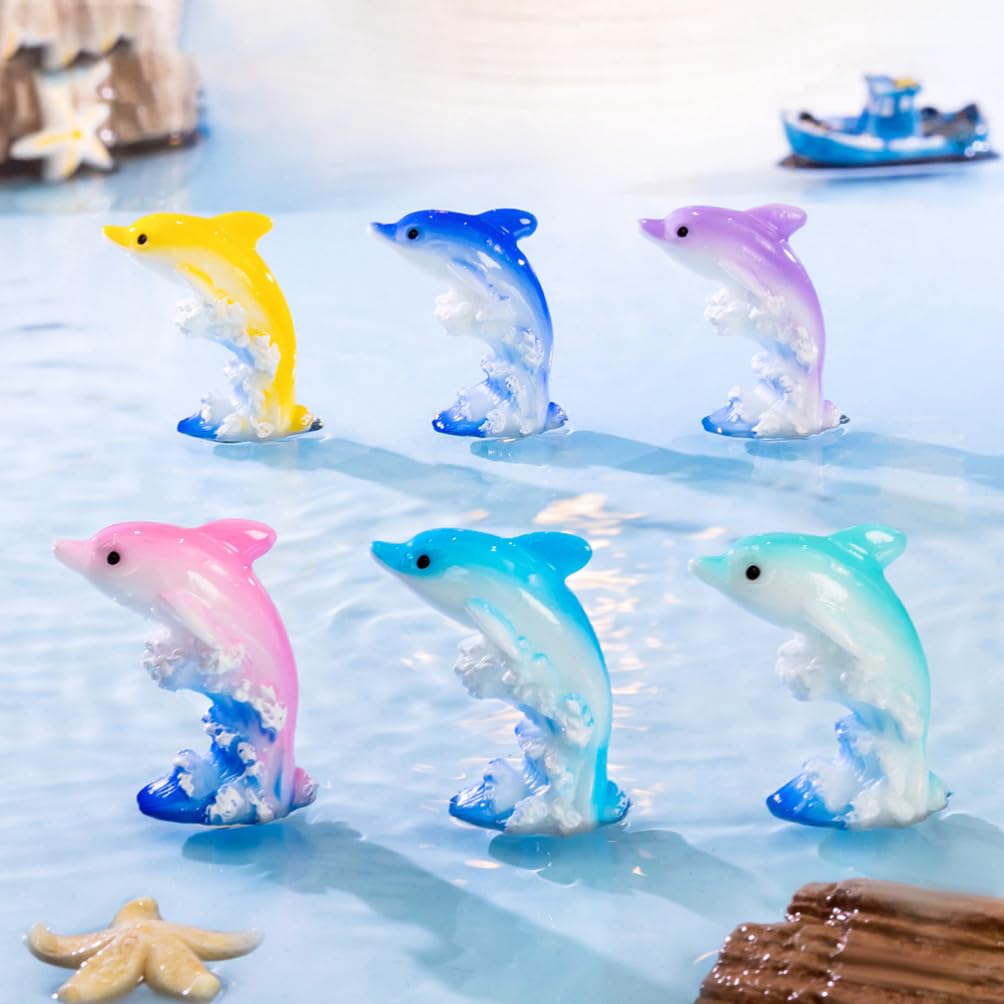 Amazon.co.jp: Vaguelly 7 ミニチュア イルカ 樹脂製 ミニ動物