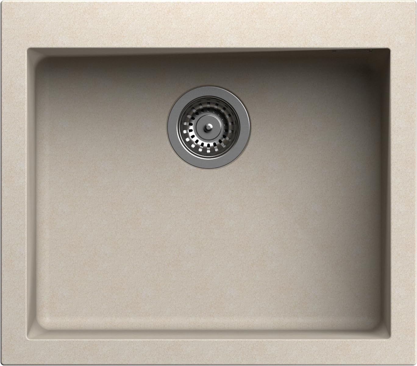 Lavello cucina Ettore Mix avena 1 vasca/vascone 57 x 50 cm Made in Italy