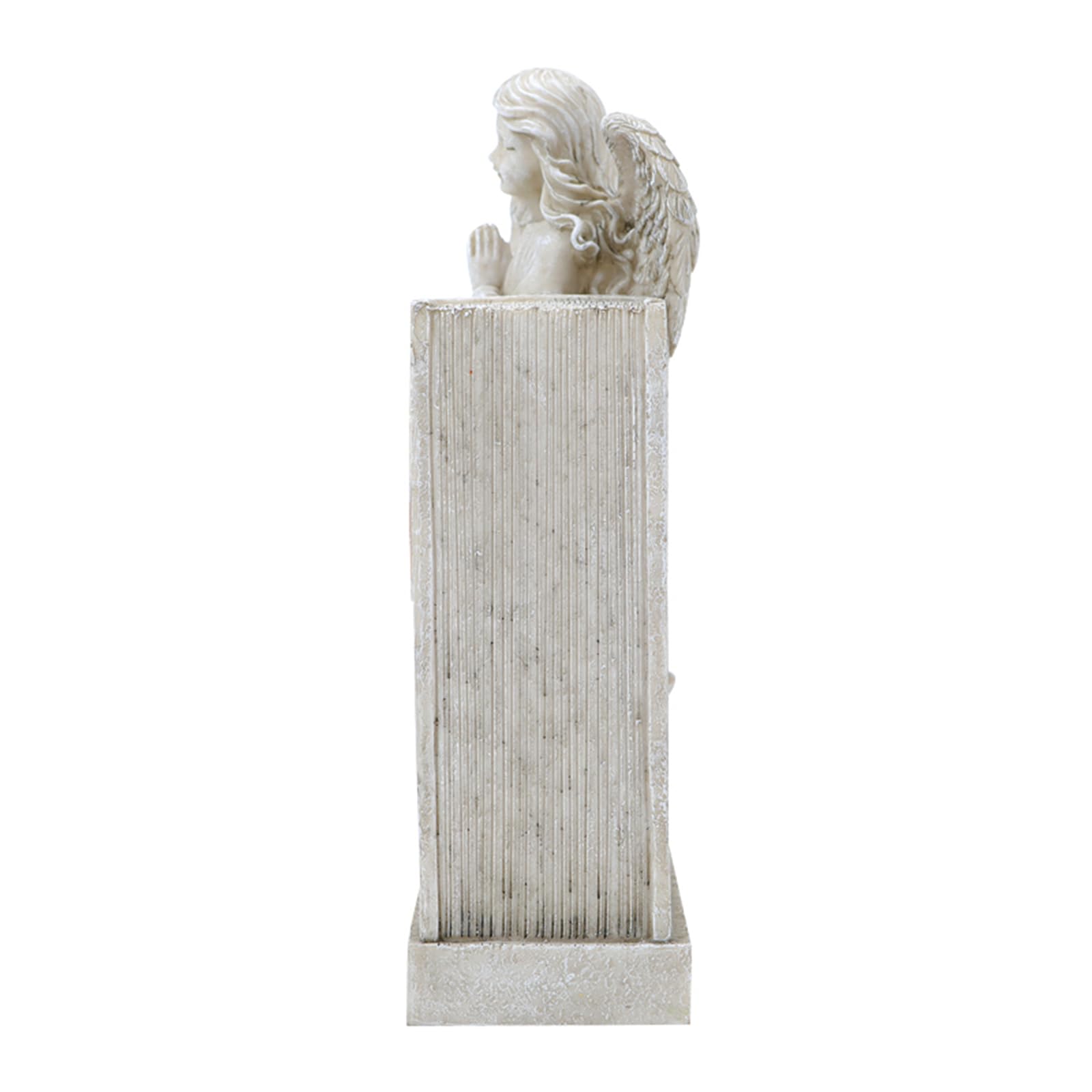 Angell in preghiera, statua da giardino fluorescente, scultura angolare impermeabile, decorazione da giardino per esterni