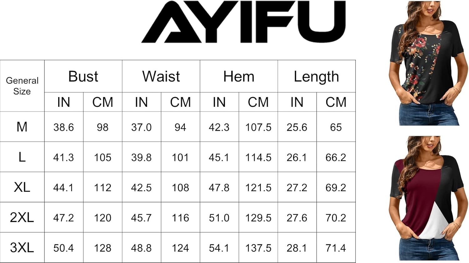 AYIFU Womens Summer Tops Short Sleeve Casual Shirts Asymmetric Neck Color Block Tunic X-Large 2- Little Camo Green