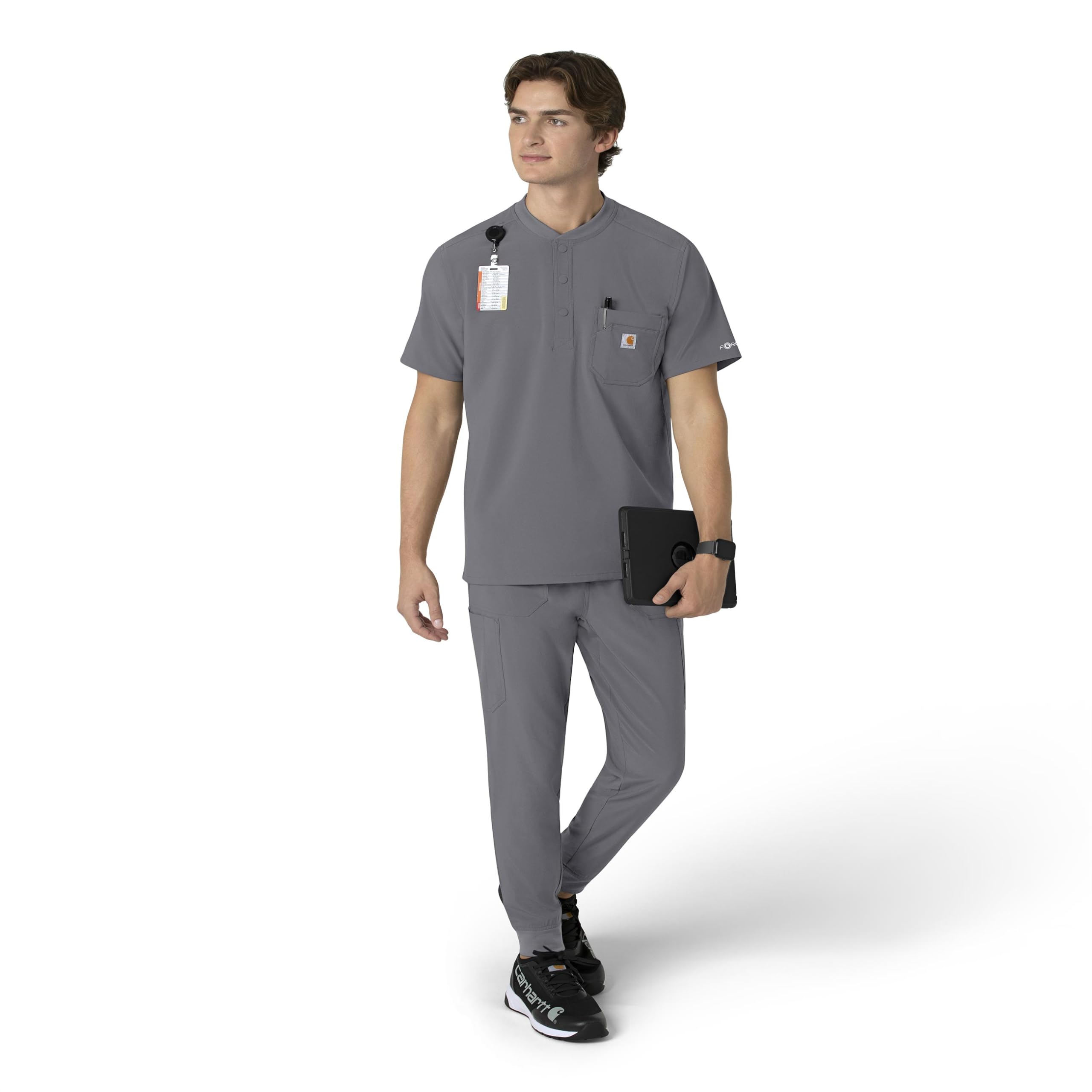Carhartt Scrub Top Camiseta médica Henley para Hombre Hombre (Pack de 1)