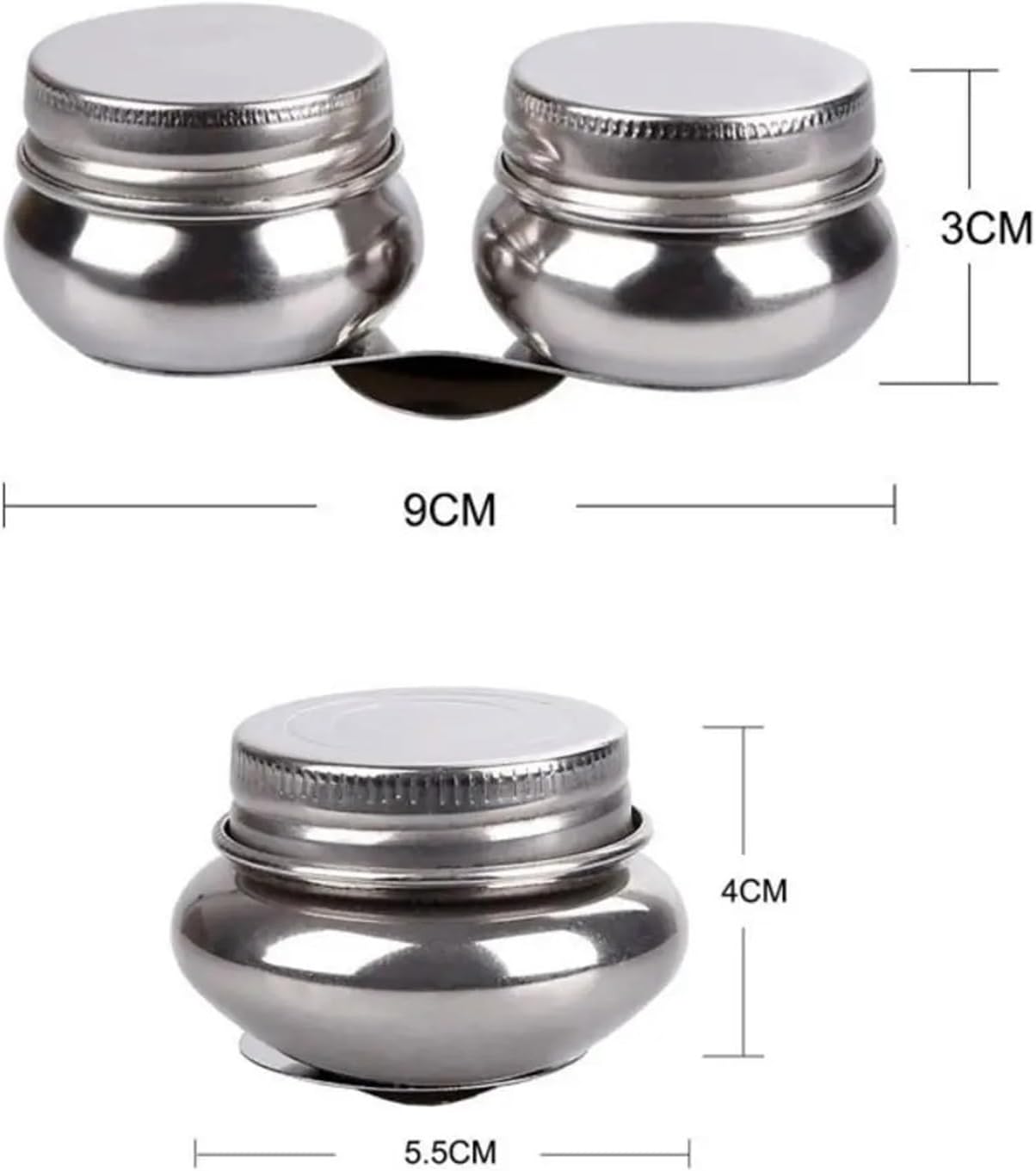Paint Pot Container Cup 4pcs Stainless Steel Painting Oil Pot with Lid Leak Proof Watercolor Dipper Professional Single Hole Paint Box