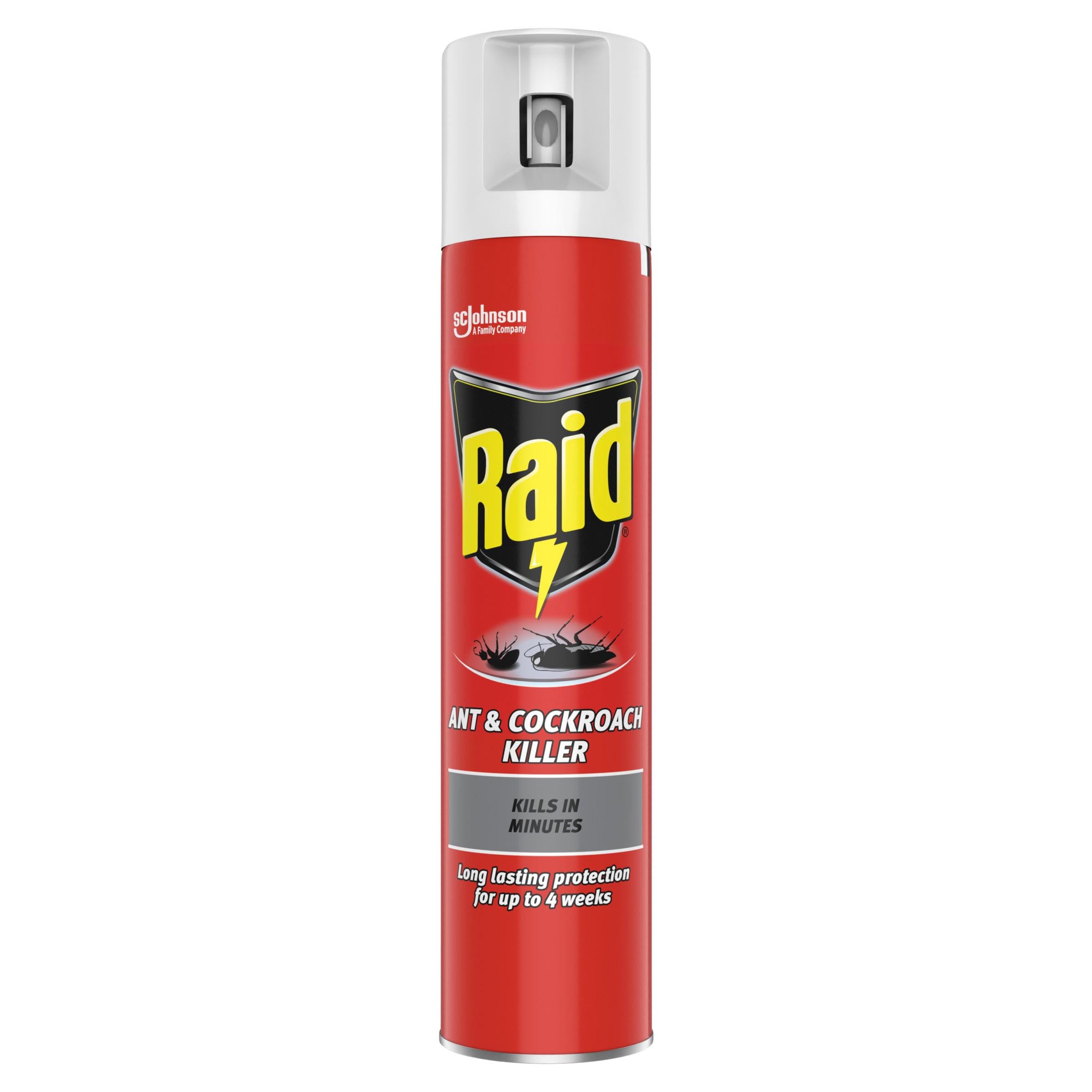 Raid Ant & Cockroach Killer Spray Kills in Minutes 300ml  X3