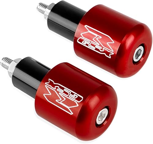 Miniatura 4 de BarBaren Tapas de extremo de agarre para manillar CNC para GSX-R600 1999-2021 GSX-R750 2000-2021 GSX-R1000 2001-2016 Rojo