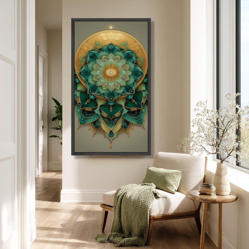 Peinture géométrique de prestige sur toile florale TONGYINLI