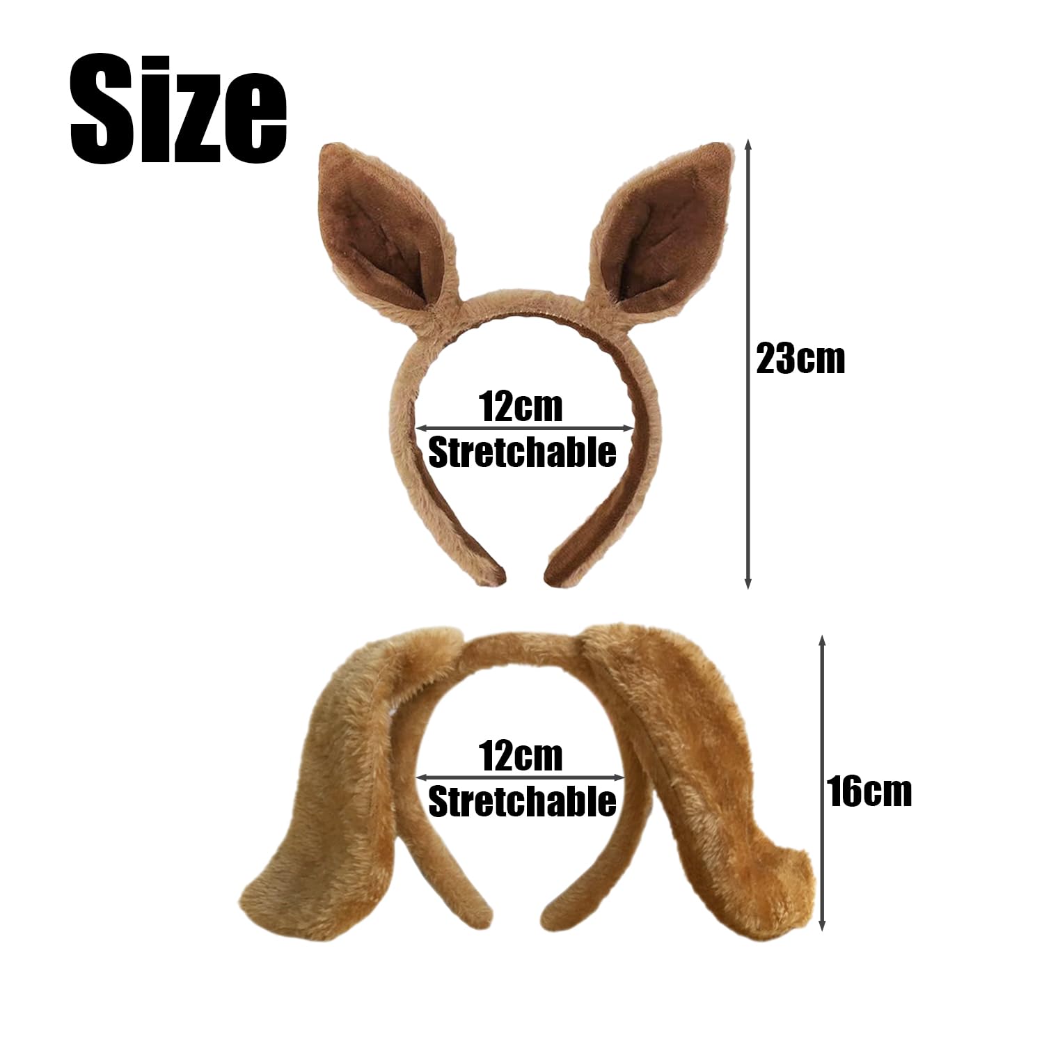 2 Pieces Of Animal Ear Headbands, Cute Plush Headbands, Cartoon Ear Headbands, Women’S Hairbands, Creative Plush Headbands - Image 2