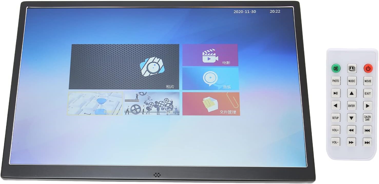 15 Inch Digitaler Bilderrahmen, Digital Picture Frame 1280×800 Screen Support Storage Card and MMC C… 15 Inch Digitaler Bilderrahmen, Digital Picture Frame 1280×800 Screen Support Storage Card and MMC C…