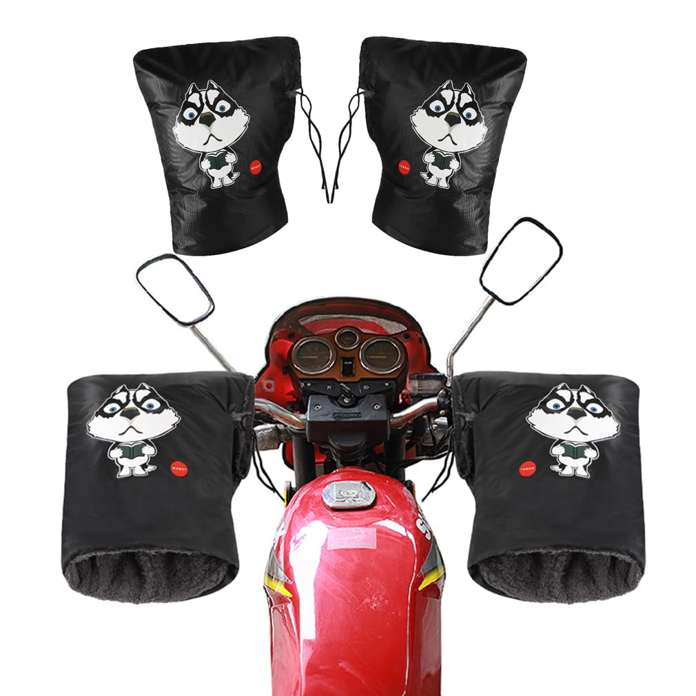 SIQITECHNO Motorcycle Handlebar Gloves Windproof Waterproof Winter Cycling Mittens Universal Motorbike Hands Warmer Snowmobile Scooter ATV Motorbike Handle