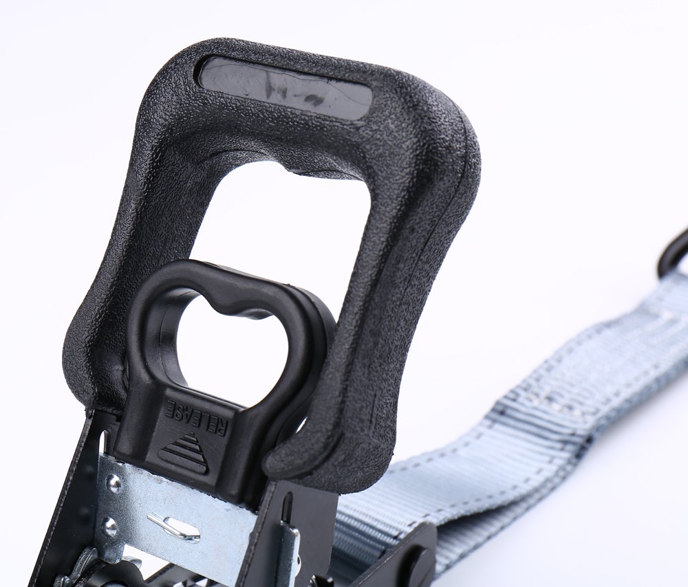 Atom 011 Ratchet Tie Downs Straps with S-Hooks 4-Pack Set 1-1/4 Inch x 15-Feet - 2500 Lb Break Strength