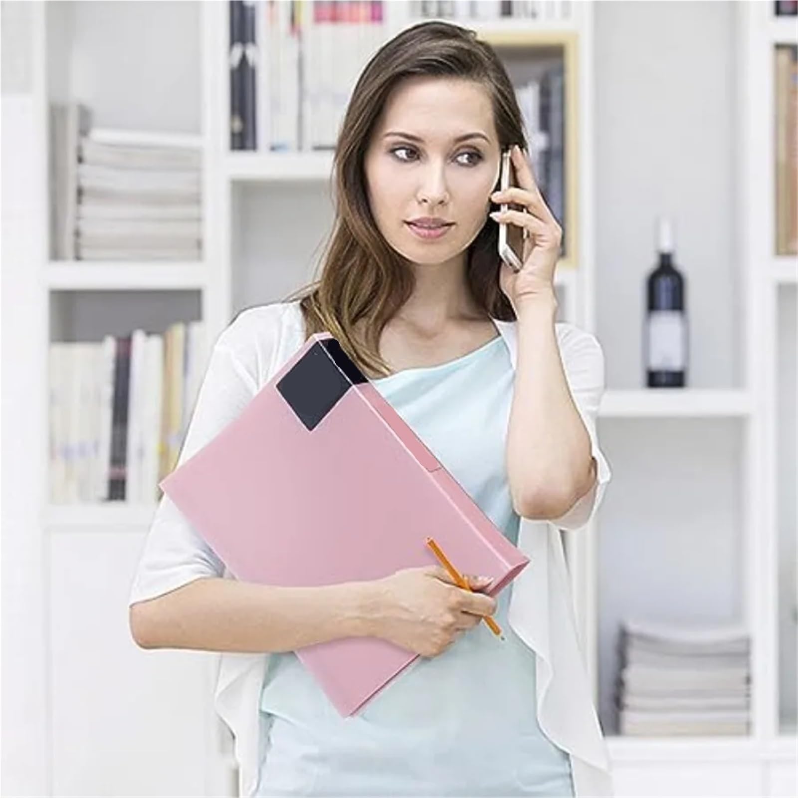 Carpeta de 4 Uds con fundas plástico, carpeta portafolios arte resistente 8,5x11 y 20 bolsillos protectores hojas transparentes, muestra 40 páginas presentes Para Portafolio