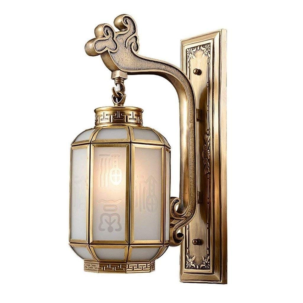 VDOQTLJT Wall Sconces Chinese Style Lamp Copper Bedroom Bedside Classical Staircase Aisle Corridor Sconce
