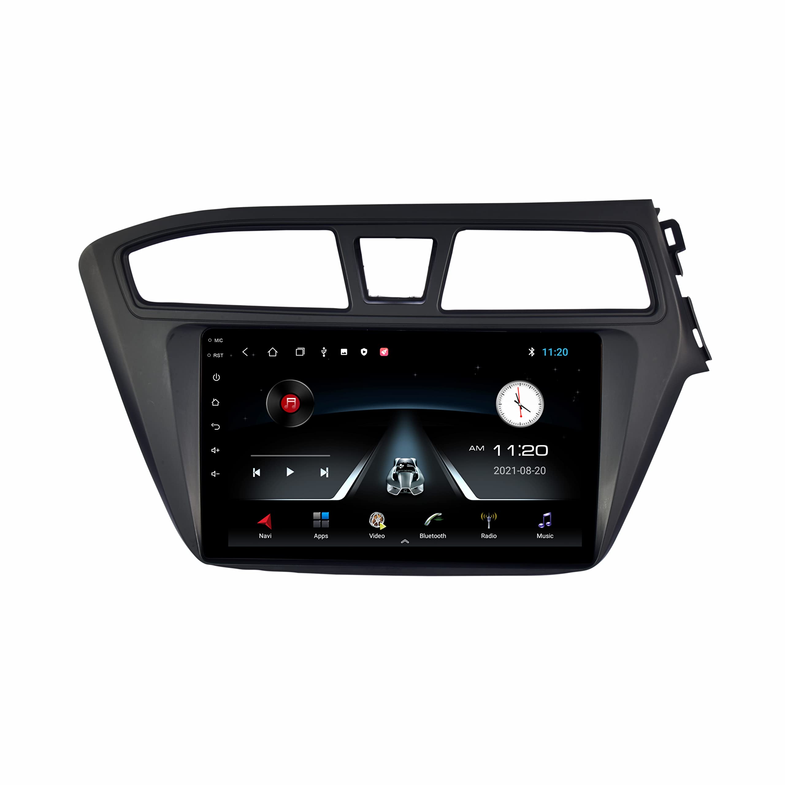 BASSOHOLIC 9 Inches Advanced Car Radio Receiver Android System for Hyundai i20 Elite (2014-17) with 2GB/32GB RAM & ROM, Gorilla Glass/Full HD Display/WiFi/GPS/Steering Connectivity, HD Parking Camera